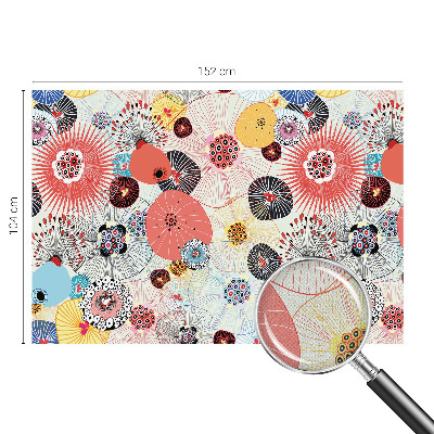 Papel de parede autocolante para quarto Flores coloridas