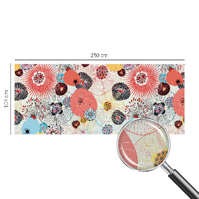 Papel de parede autocolante para quarto Flores coloridas