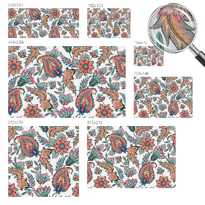 Papel de parede autocolante com padrão oriental