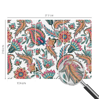 Papel de parede autocolante com padrão oriental