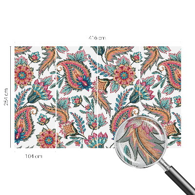 Papel de parede autocolante com padrão oriental
