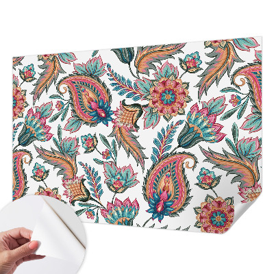 Papel de parede autocolante com padrão oriental