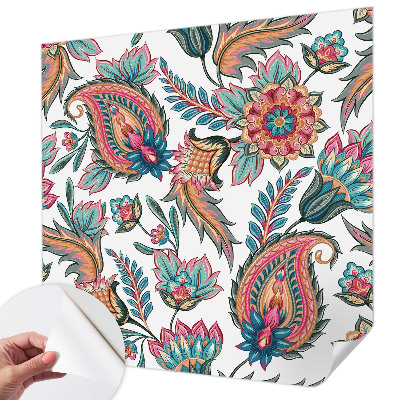 Papel de parede autocolante com padrão oriental