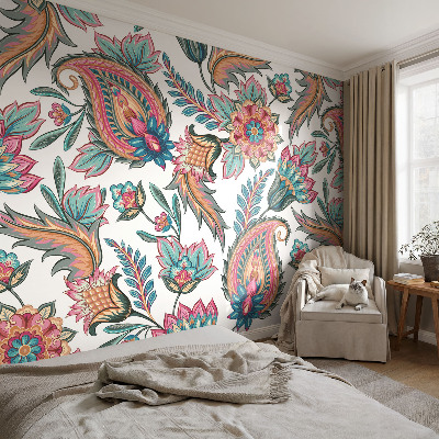 Papel de parede autocolante com padrão oriental