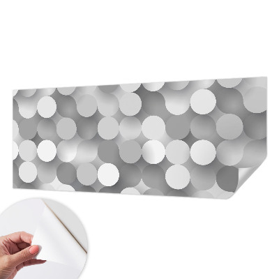 Papel de parede para criança com padrão de círculos cinzentos