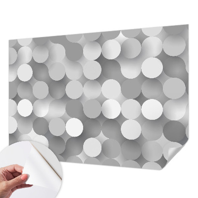 Papel de parede para criança com padrão de círculos cinzentos