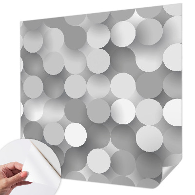 Papel de parede para criança com padrão de círculos cinzentos