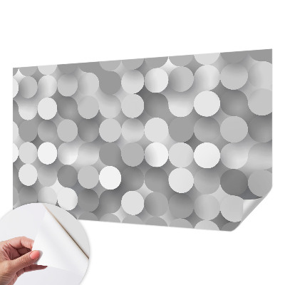 Papel de parede para criança com padrão de círculos cinzentos