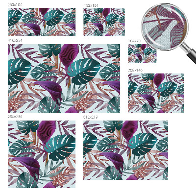 Papel de parede autocolante para sala Composição tropical