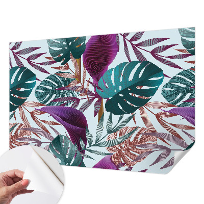 Papel de parede autocolante para sala Composição tropical