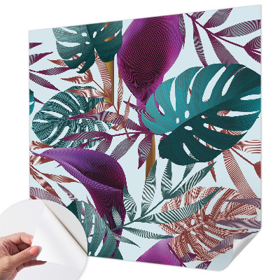 Papel de parede autocolante para sala Composição tropical