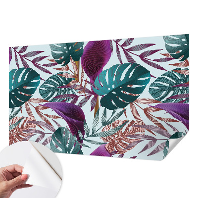 Papel de parede autocolante para sala Composição tropical