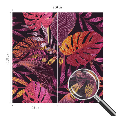 Papel de parede 3D Folhas exóticas