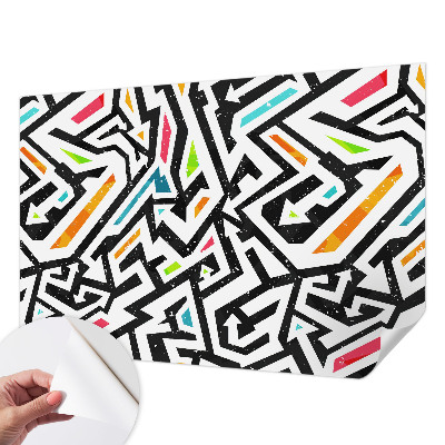 Papel de parede infantil com padrão de mosaico abstrato