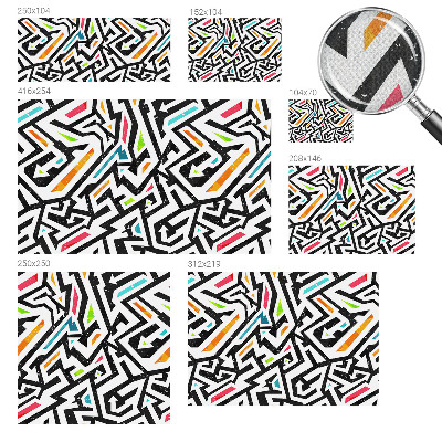 Papel de parede infantil com padrão de mosaico abstrato