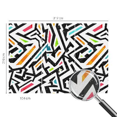 Papel de parede infantil com padrão de mosaico abstrato