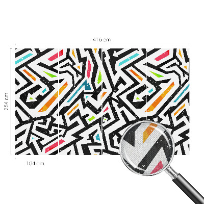 Papel de parede infantil com padrão de mosaico abstrato