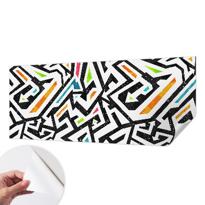 Papel de parede infantil com padrão de mosaico abstrato