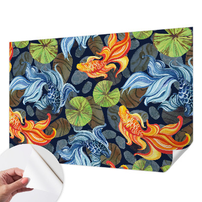 Papel de parede autocolante para sala Padrões de peixe