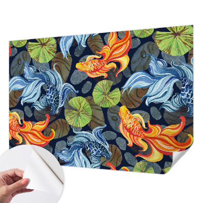 Papel de parede autocolante para sala Padrões de peixe
