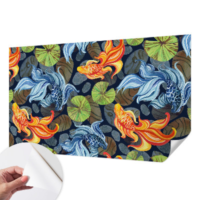 Papel de parede autocolante para sala Padrões de peixe