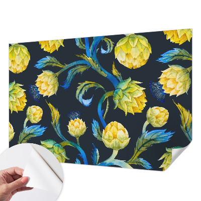 Papel de parede autocolante para quarto com estampa Virtuoso das Plantas
