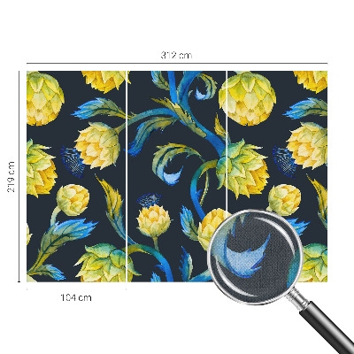 Papel de parede autocolante para quarto com estampa Virtuoso das Plantas