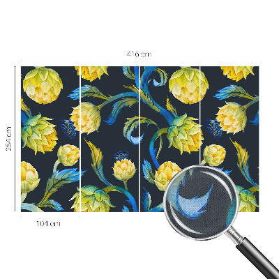 Papel de parede autocolante para quarto com estampa Virtuoso das Plantas