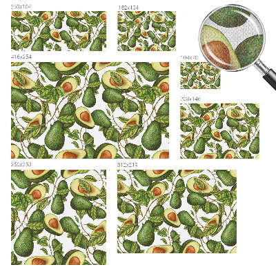 Papel de parede autocolante Padrão de abacate