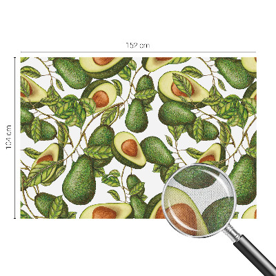 Papel de parede autocolante com padrão de abacate