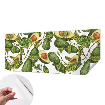 Papel de parede autocolante com padrão de abacate