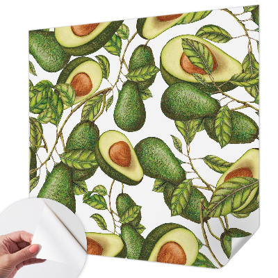 Papel de parede autocolante com padrão de abacate