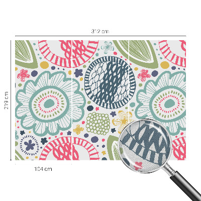 Autocolante de parede fotográfico com padrões florais