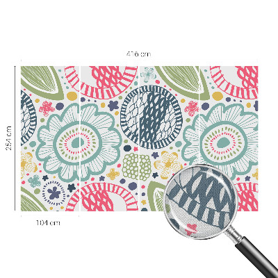 Autocolante de parede fotográfico com padrões florais