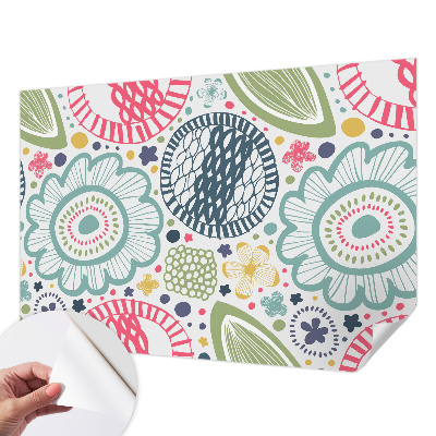 Autocolante de parede fotográfico com padrões florais