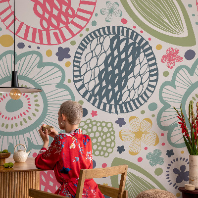 Autocolante de parede fotográfico Padrões florais