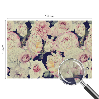 Papel de parede infantil com estampa de buquê de flores