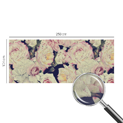 Papel de parede infantil com estampa de buquê de flores