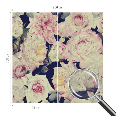 Papel de parede infantil com estampa de buquê de flores