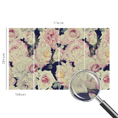 Papel de parede infantil com estampa de buquê de flores