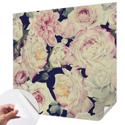 Papel de parede infantil com estampa de buquê de flores