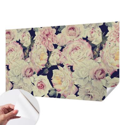 Papel de parede infantil com estampa de buquê de flores