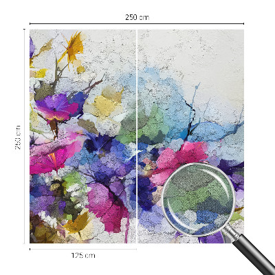 Papel de parede autocolante Flores abstratas