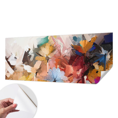 Papel de parede infantil com padrão abstrato floral