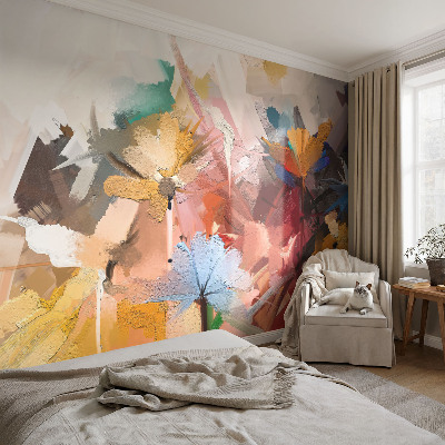 Papel de parede infantil Abstrato floral