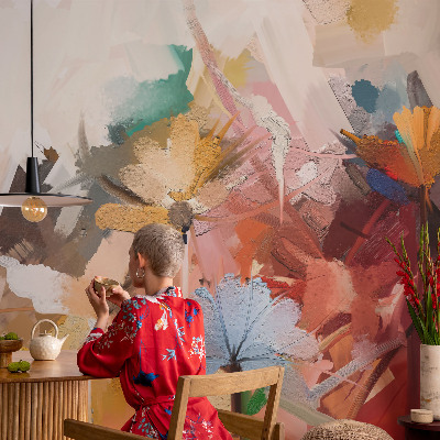 Papel de parede infantil Abstrato floral