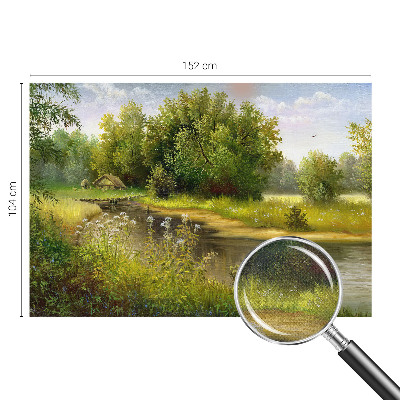Papel de parede para criança com estampa de paisagem rural