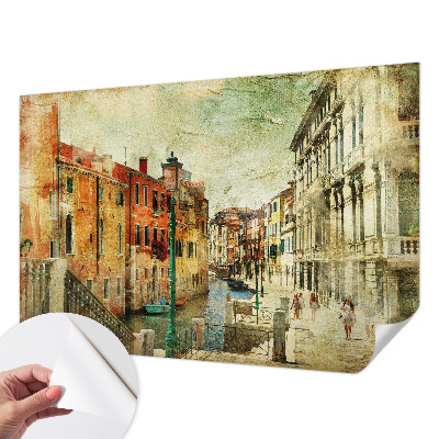 Papel de parede autocolante para sala com estampa de tema urbano