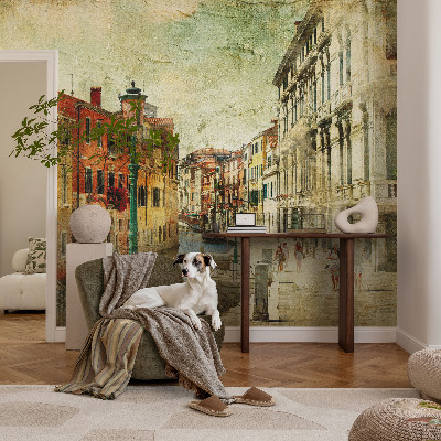 Papel de parede autocolante para sala com estampa de tema urbano