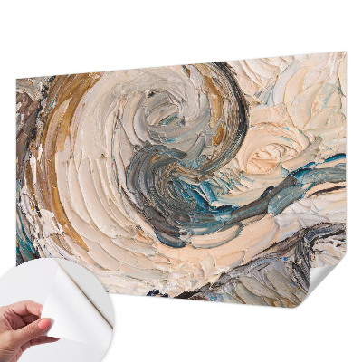 Autocolante de parede fotográfico com padrão de redemoinhos coloridos